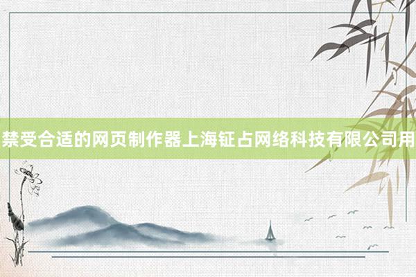 禁受合适的网页制作器上海钲占网络科技有限公司用